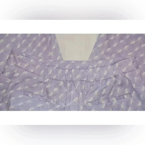 Tradition Capri Cotton Blend Lilac & White Size  10P - Picture 3 of 6